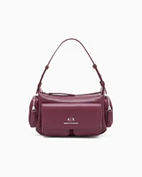 Armani Exchange - Large shoulder bag with side pockets, Woman, Burgundy, Size: TU