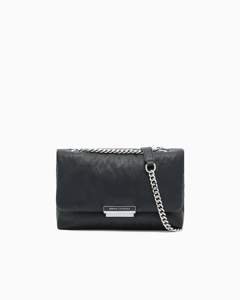 Armani Exchange - Shoulder bag with metal details, Woman, Black, Size: TU