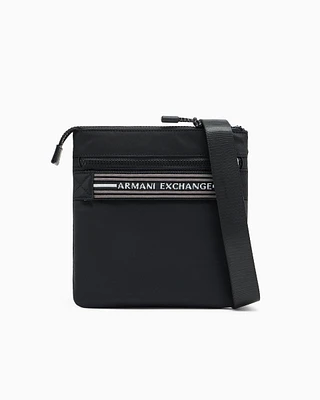 Armani Exchange - Shoulder bag with logo, Man, Black, Size: TU