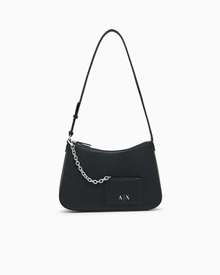 Armani Exchange - Shoulder bag with card holder, Woman, Black, Size: TU
