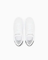 Armani Exchange - Lace-up sneakers with allover embossed logo, Man, White, Size: