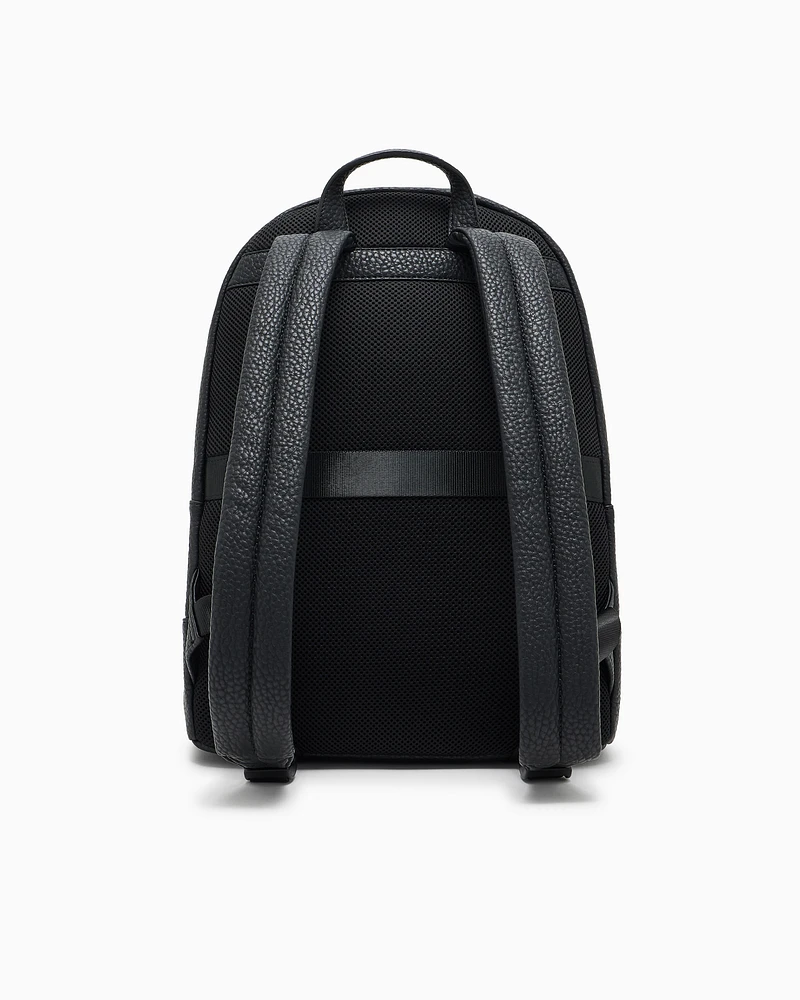 Armani Exchange - Coated fabric backpack, Man, Black, Size: TU
