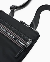 Armani Exchange - Shoulder bag with logo, Man, Black, Size: TU