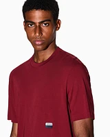 Armani Exchange - Regular fit T-shirt with small logo, Man, Red, Size: