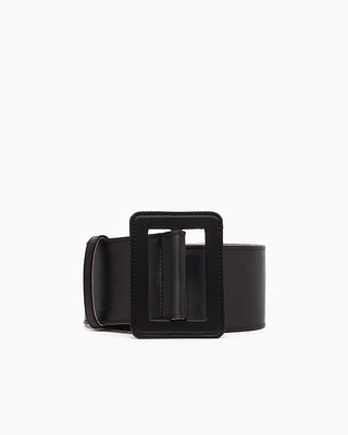 Emporio Armani - High-waisted satin belt, Woman, Black, Size: