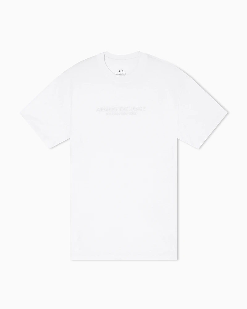 Armani Exchange - Regular fit T-shirt with logo, Man, White, Size: