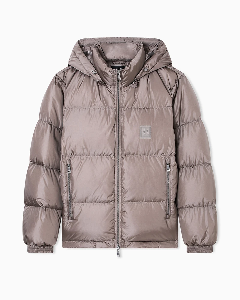 Armani Exchange - Padded jacket with hood, Man, Beige, Size:
