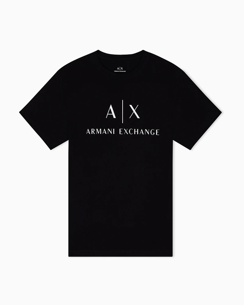Armani Exchange - Slim fit jersey T-shirt with logo, Man, Black, Size:
