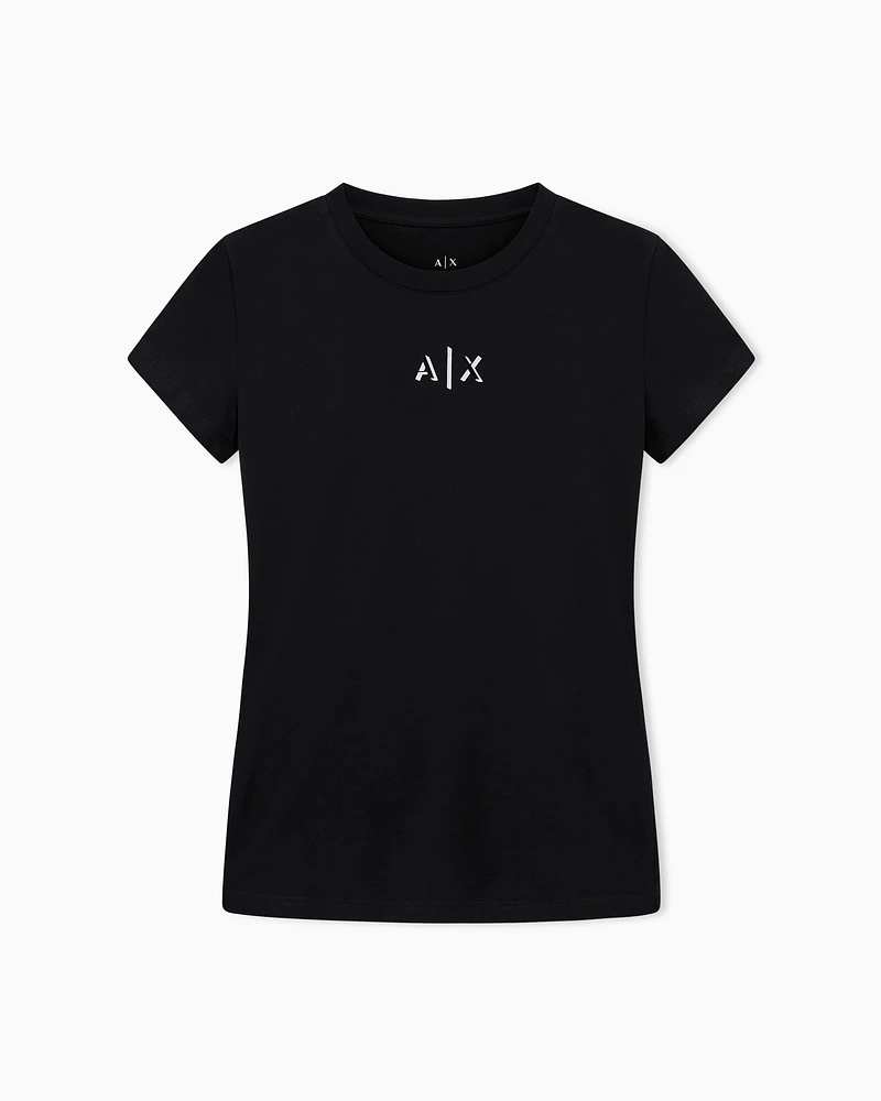 Armani Exchange - Slim Fit T-Shirts, Woman, Black, Size:
