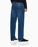 Armani Exchange - Straight Jeans, Man, Blue, Size: