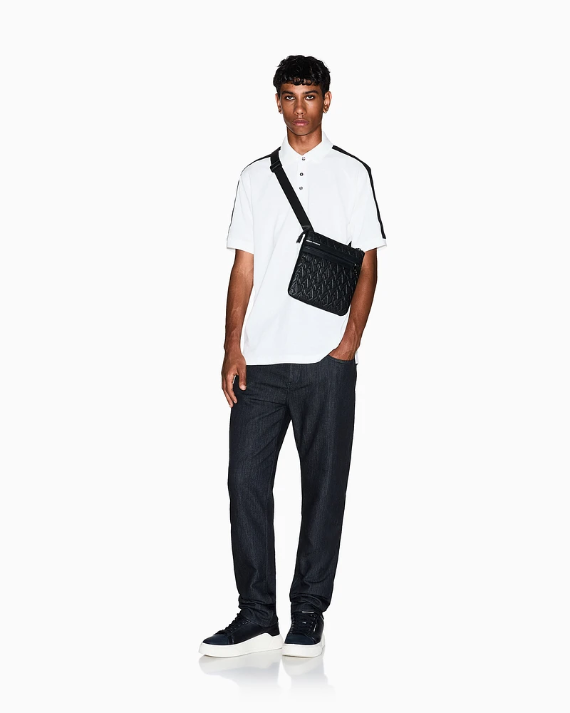 Armani Exchange - Regular fit polo with contrasting tape, Man, White, Size: