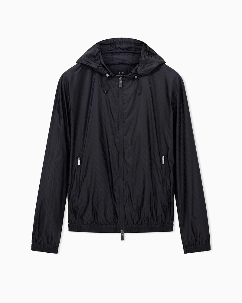 Armani Exchange - Jacket with allover logo, Man, Black, Size: