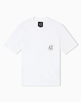 Armani Exchange - Regular fit T-shirt with pocket and logo, Man, White, Size: