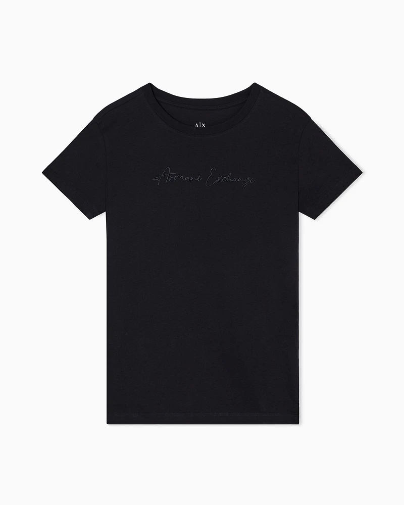 Armani Exchange - Regular fit jersey t-shirt, Woman, Black, Size: