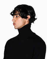 Armani Exchange - Wool Blend Turtleneck Sweater, Man, Black, Size: