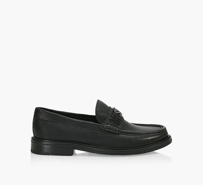 LETTERING LOGO LEATHER LOAFERS