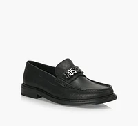 LETTERING LOGO LEATHER LOAFERS
