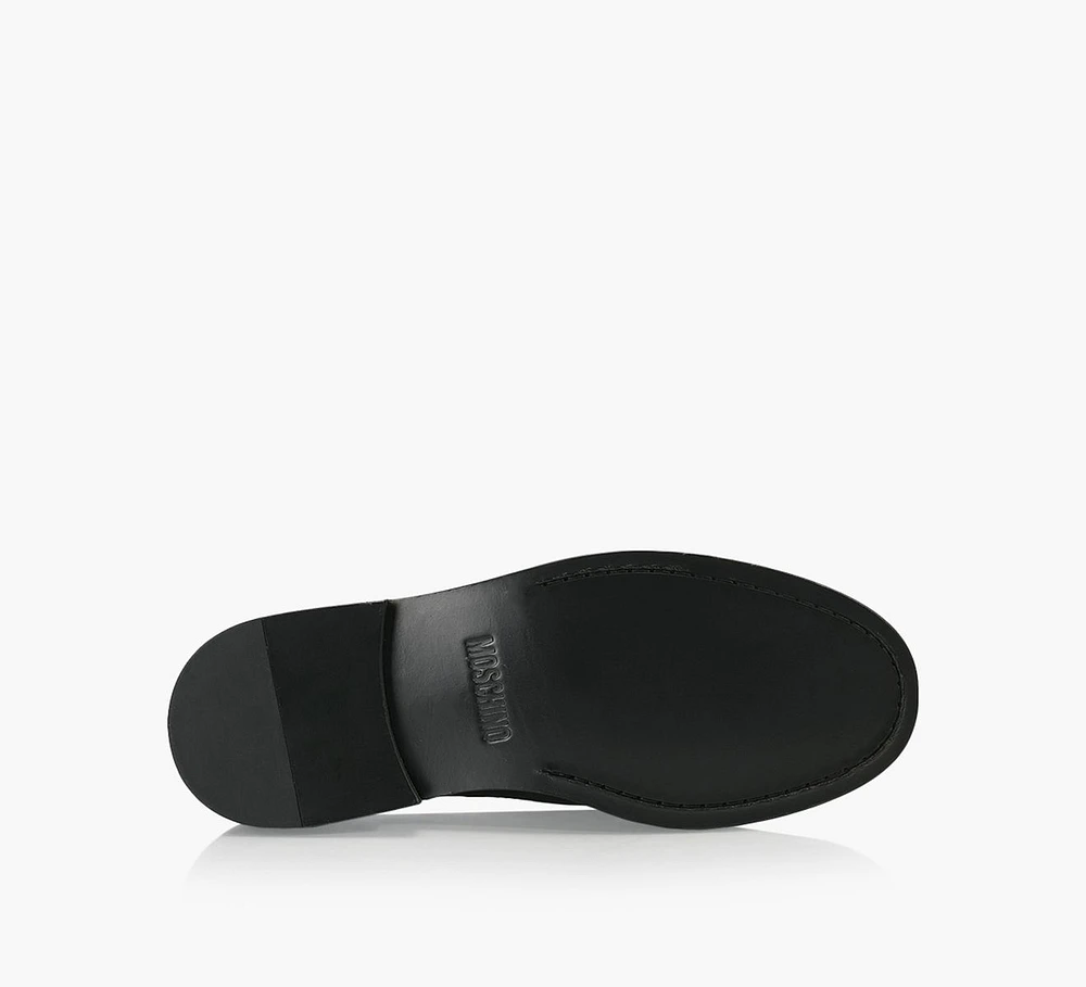 LETTERING LOGO LEATHER LOAFERS