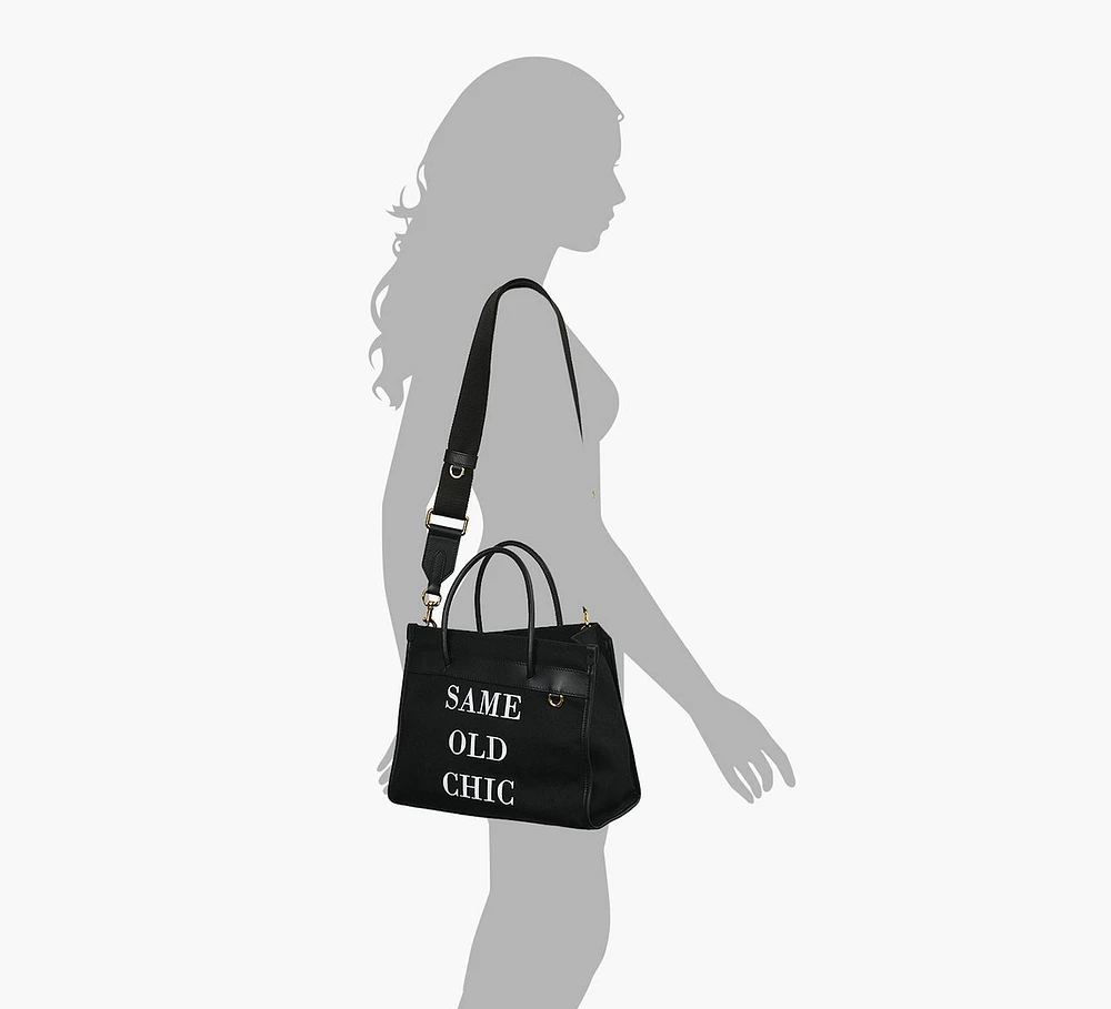 SLOGAN PRINTED TOTE BAG