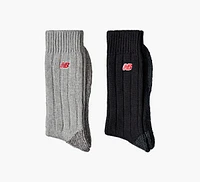 UNISEX LOW GAUGE CREW SOCKS 2 PACK