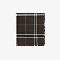 Wide Check Wool Scarf in Snug | Burberry® Official
