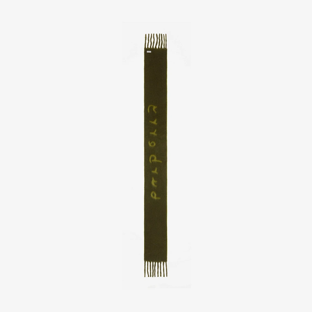 Reversible Logo Alpaca Wool Blend Scarf in Acre | Burberry® Official