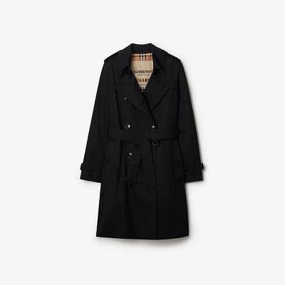 Mid-length Kensington Heritage Trench Coat in Black - Women | Burberry® Official