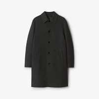 Mid-length Wool Car Coat in Charcoal - Men | Burberry® Official