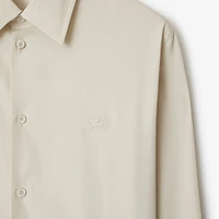 Slim Fit Cotton Shirt in Sail - Men | Burberry® Official