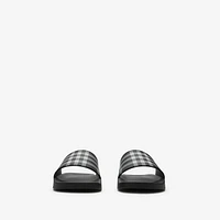 Check Slides in Black/calico - Men, Technical | Burberry® Official