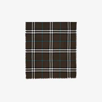 Wide Check Wool Scarf in Snug | Burberry® Official