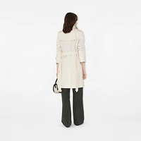 Mid-length Gabardine Kensington Trench Coat in Cotton - Women, Cotton | Burberry® Official