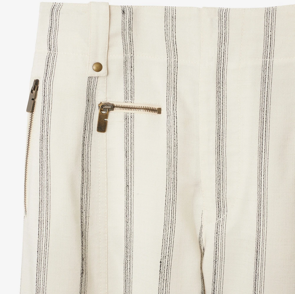 Striped Silk Blend Tailored Trousers in Cream/black - Women | Burberry® Official