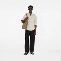 Slim Fit Cotton Shirt in Sail - Men | Burberry® Official