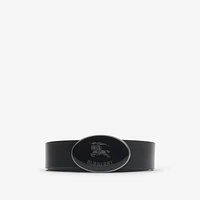 Reversible Check Oval Knight Stamp Belt​ in Sand/black - Men, Leather | Burberry® Official