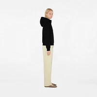 Check Label Cotton Zip Hoodie in Black - Women | Burberry® Official