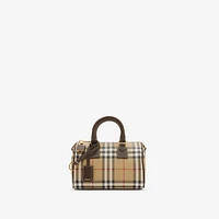 Mini Check Bowling Bag in Military - Women | Burberry® Official