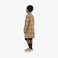 Reversible Check Gabardine Car Coat in Archive beige | Burberry® Official