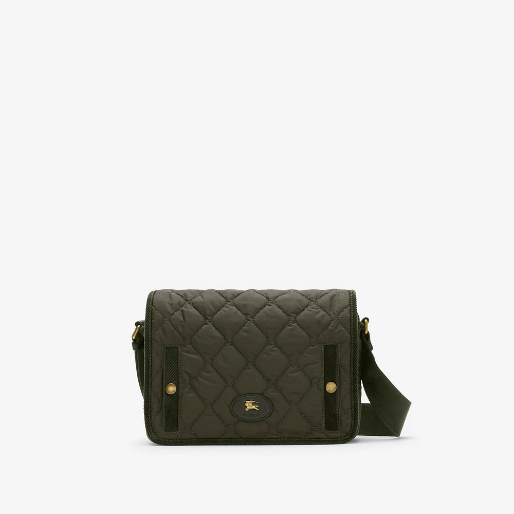 Clifton Messenger Bag in Shale - Men, Nylon | Burberry® Official