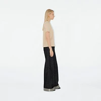 Check Label Cotton T-shirt in Teacup - Women | Burberry® Official