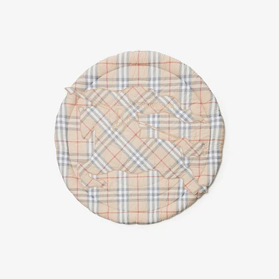 EKD Check Cotton Playmat in Pale stone - Children | Burberry® Official