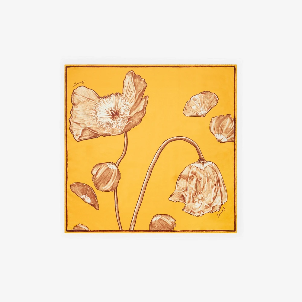 Poppy Silk Scarf in Veneer | Burberry® Official
