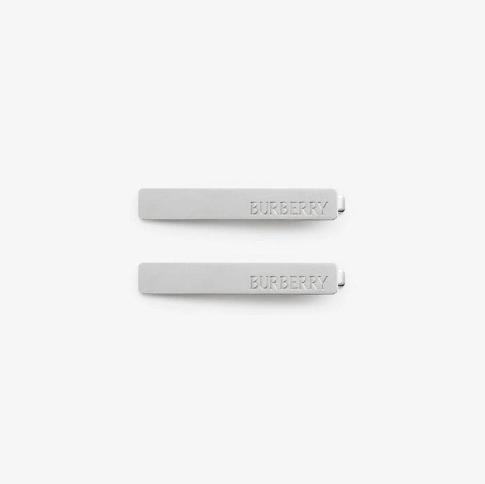 Logo Hair Clips in Palladio | Burberry® Official