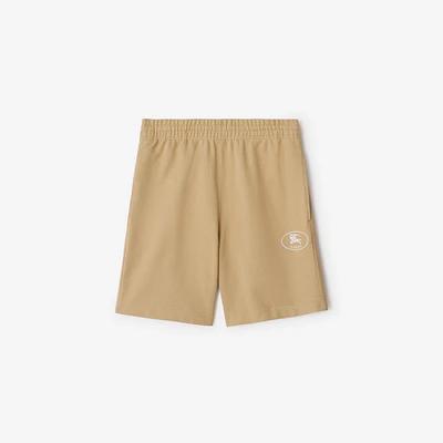 Knight Stamp Cotton Shorts in Flax beige - Men | Burberry® Official