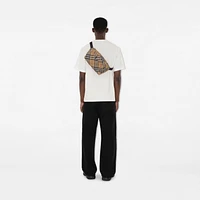 Check Belt Bag in Sand - Men, Nylon | Burberry® Official