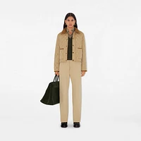 Cotton Tailored Trousers in Cracker - Women | Burberry® Official