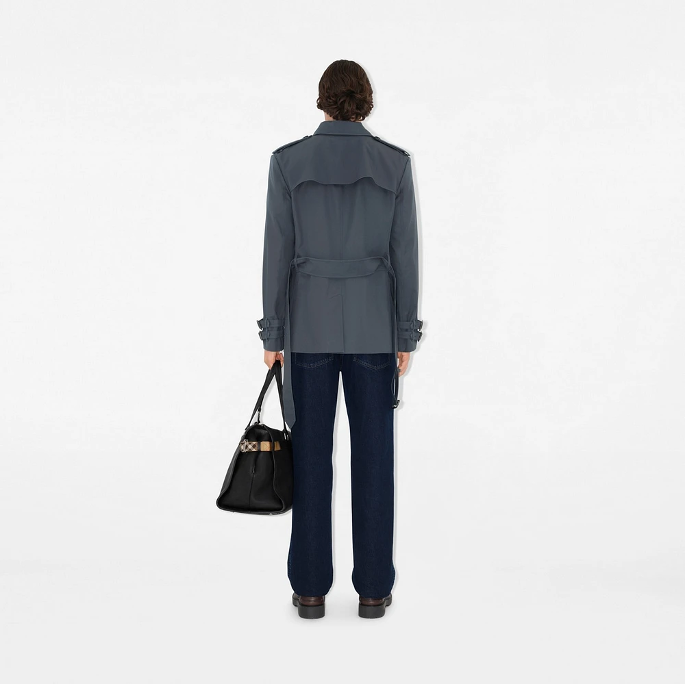 Short Gabardine Trench Coat in Magnet - Men | Burberry® Official