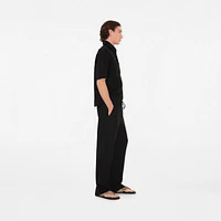 Linen Trousers in Black - Men | Burberry® Official