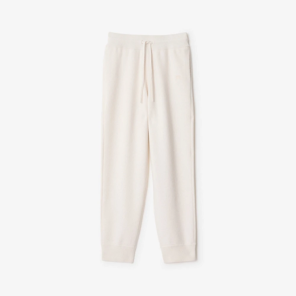 Cashmere Blend Jogging Pants in Chalk - Women | Burberry® Official
