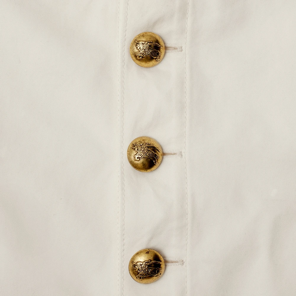 Cotton Mini Skirt in Off white - Women | Burberry® Official